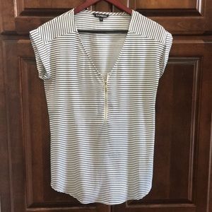 Black and white striped top